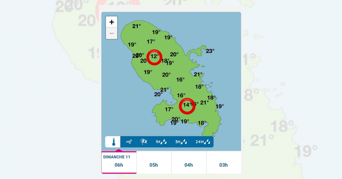 Un record de basses températures en Martinique
